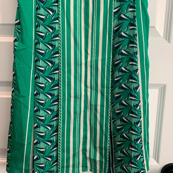 NWT women’s Medium Collective Concept Green and Blue Sailboat Dress - Picture 2 of 5